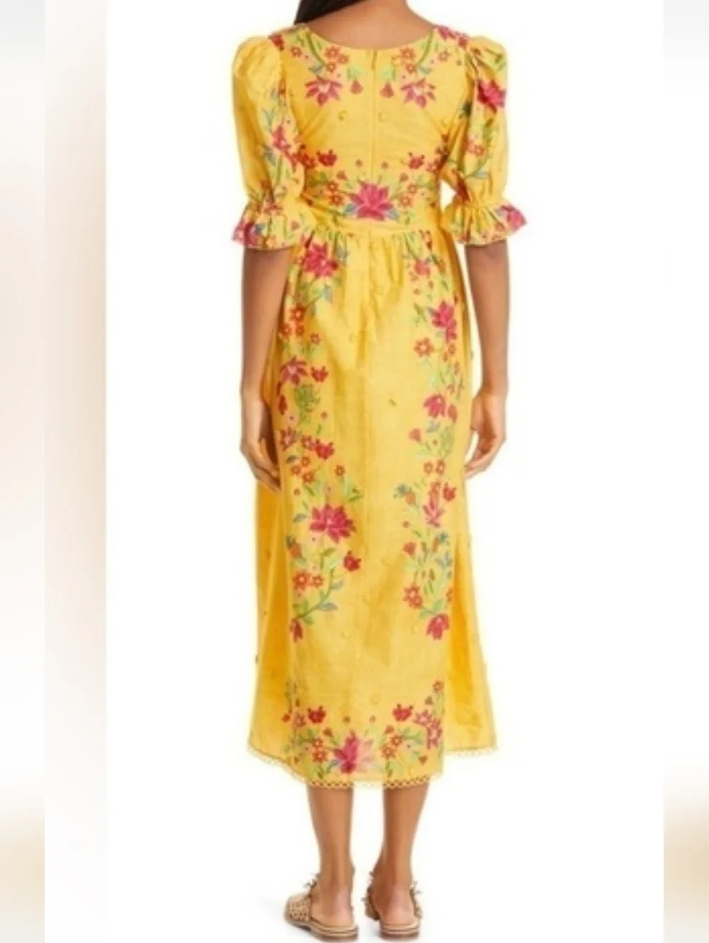 FARM‎ RIO Yellow Floral Maxi Dress Size XS - Picture 13 of 14